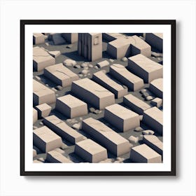 City Of Blocks Art Print