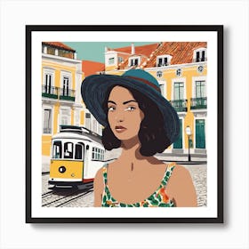 Lisbon Girl Art Print 4 Art Print
