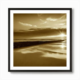 Sunset On The Beach 1023 Art Print