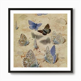 Blue Butterflies Art Print