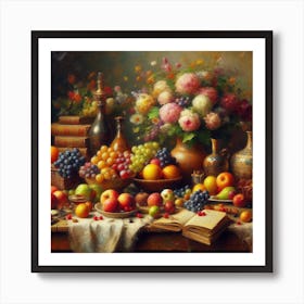 Fruit And Flowers 1 Art Print