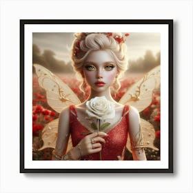 Fairy In A Field Of Poppies 1 Art Print