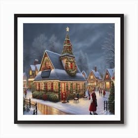 Christmas Village 8 Art Print