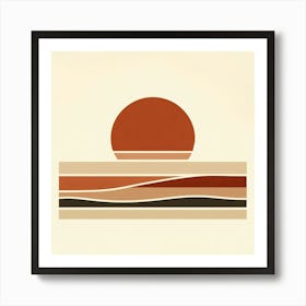 Sunset In The Desert Art Print