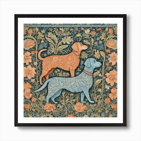 william morris dogs Art Print