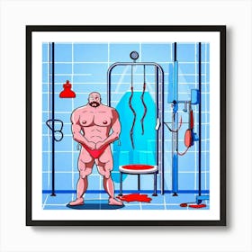 Gym Series II - Tom Ghost Art Print