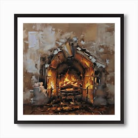 Fireplace Art Print