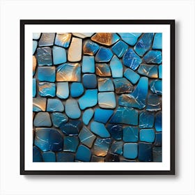Photography Of The Texture Of A Mosaic Of Glass Art Print