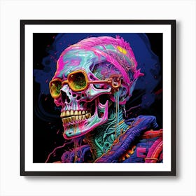 Psychedelic Skull 6 Art Print