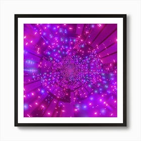 Purple Light Tunnel Art Print