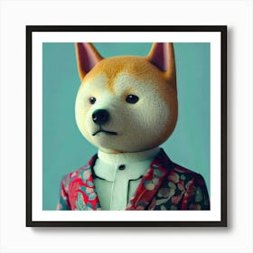 Dog In A Suit Art Print