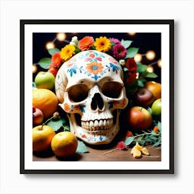 Day Of The Dead Skull 10 Art Print