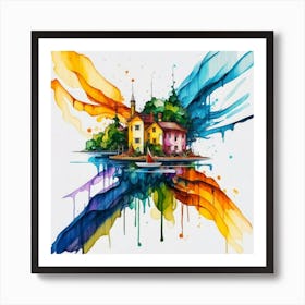 Stunning watercolor landscapes 11 Art Print