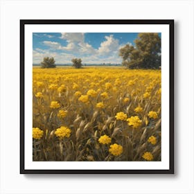 Yellow Field 9 Art Print