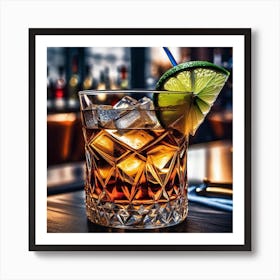 Cocktail On A Bar 5 Art Print