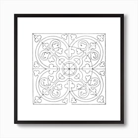 Sketched Boho Tile Art 5 Art Print