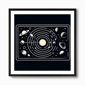 Planets In Space Art Print