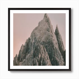 Mountain Range At Sunset Art Print