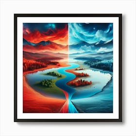 River In The Sky Art Print