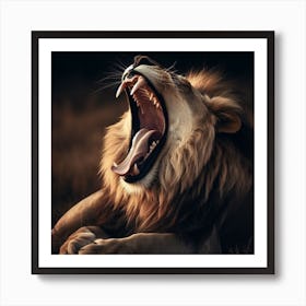 Lion Roaring 1 Art Print