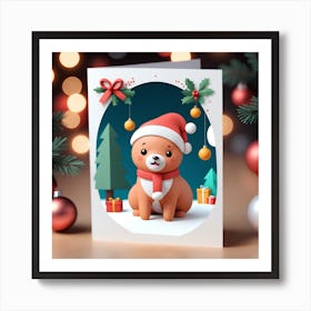 Santa Dog Poster