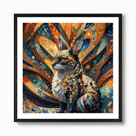 Psychedelic Hare Art Print