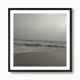 Cloudy Day At The Beach Poster