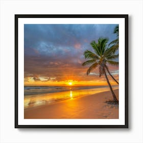 Sunset On The Beach 1 Art Print