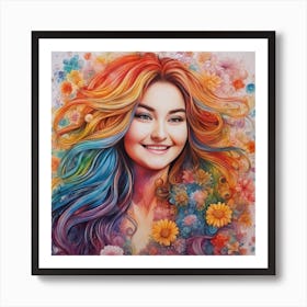 Alyssa Rainbow Girl 3 Art Print