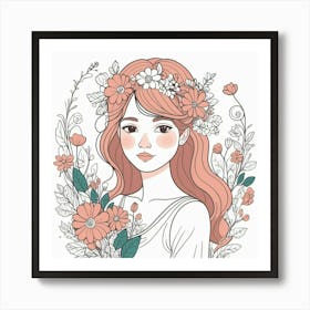 A flower girl 8 Art Print