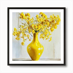 Yellow Vase living room art print 1 Art Print