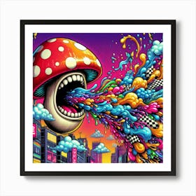 Mushroom City 5 Art Print