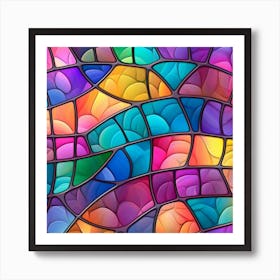 Stained Glass Background Art Print