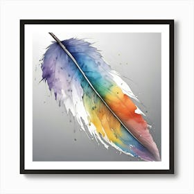 Watercolor Feather Art Print