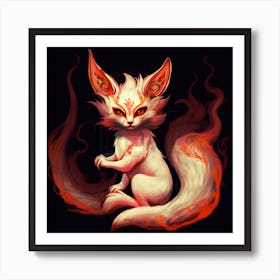 Fire Fox Art Print