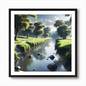 River In The Grass 5 Art Print