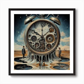 Melting land Art Print