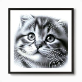 Feline Cat Creative Artwork Illustration 114 Art Print