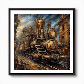 Steam Train Art Print