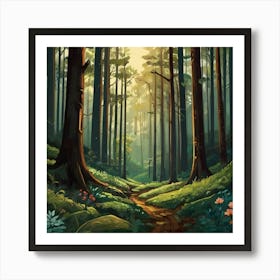 Path In The Forest 2 Art Print