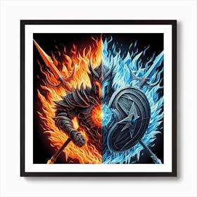 Fire And Ice Art Print