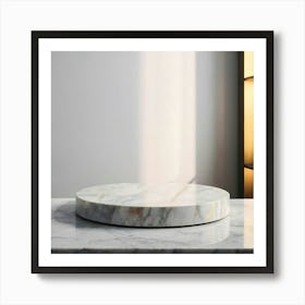 Round Marble Platter Art Print