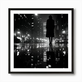 Night In New York City Art Print