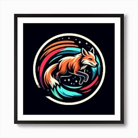 Fox In Space Art Print