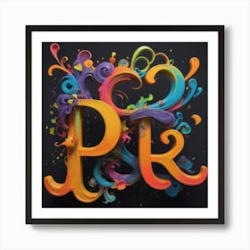 Letter P Art Print Paintings Affiche