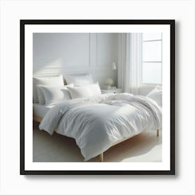 White Bedroom 1 Art Print