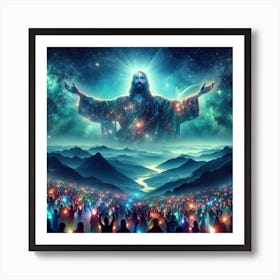 Jesus In Heaven Art Print