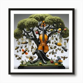 Bee Tree 3 Art Print