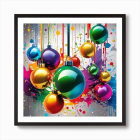 Christmas Ornaments 63 Art Print