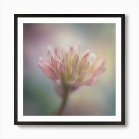 A Close Up Of A Delicategentle Petals Bud Just Beginning To Bloom, With Soft Petals And Hints Of Vib (2) Art Print